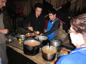 Spag bol and curried veggies for dinner!