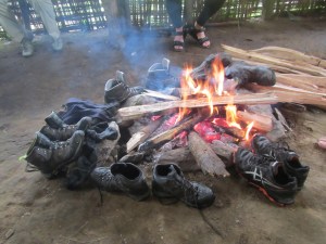 The smell of rubber wafted out from time to time...