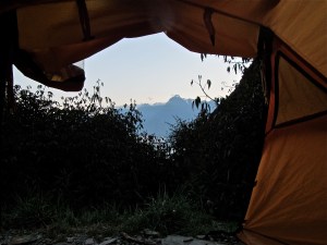 Waking up above the clouds.
